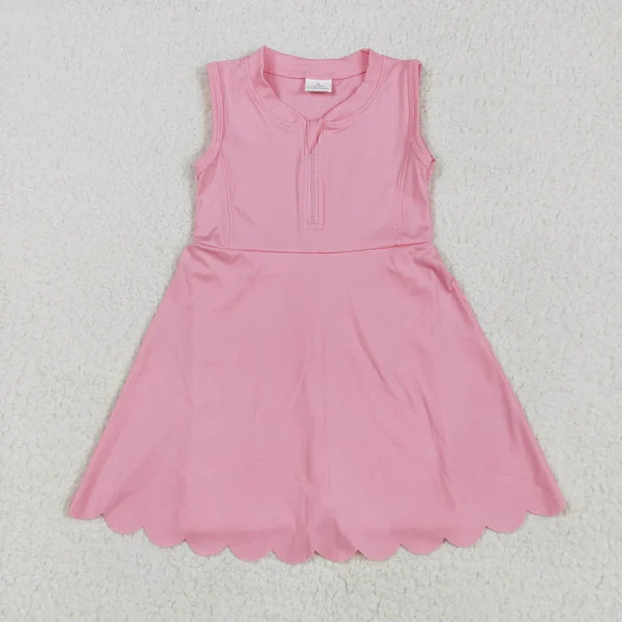 Sibling Baby Girls Yoga Zip Active Wear Skort Knee Length Dresses
