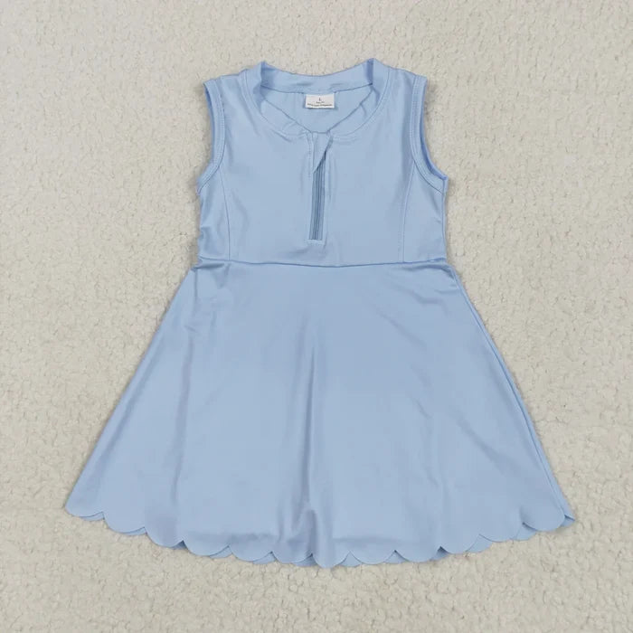 Sibling Baby Girls Yoga Zip Active Wear Skort Knee Length Dresses