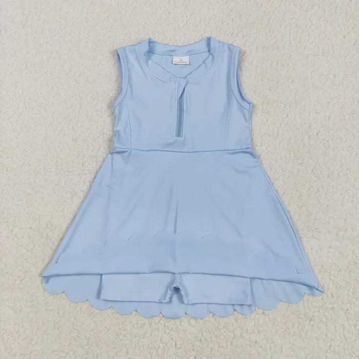 Sibling Baby Girls Yoga Zip Active Wear Skort Knee Length Dresses