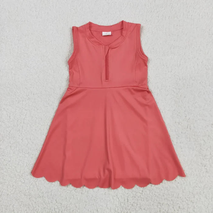 Sibling Baby Girls Yoga Zip Active Wear Skort Knee Length Dresses