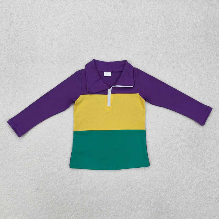Sibling Baby Kids Mardigras Polo Shirts Knee Length Dresses