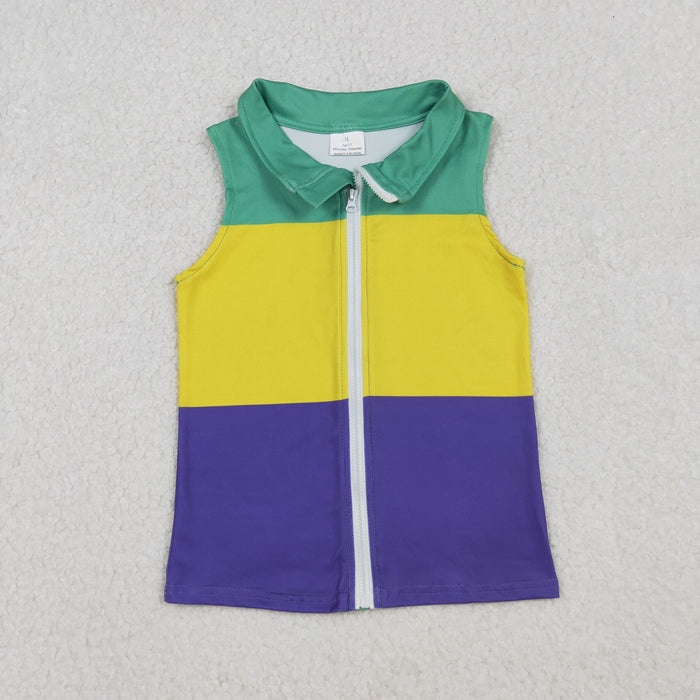 Sibling Baby Kids Mardigras Polo Shirts Knee Length Dresses