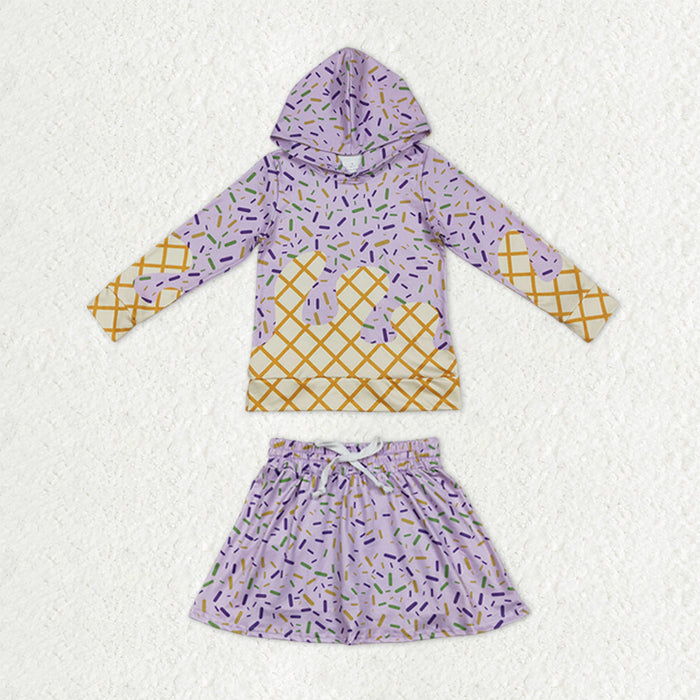 Sibling Baby Kids Mardigras Sprinkles Drip Hoodies Skirt Shorts Team Clothes Sets
