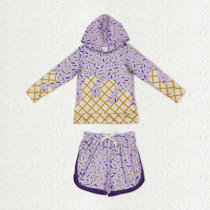 Sibling Baby Kids Mardigras Sprinkles Drip Hoodies Skirt Shorts Team Clothes Sets