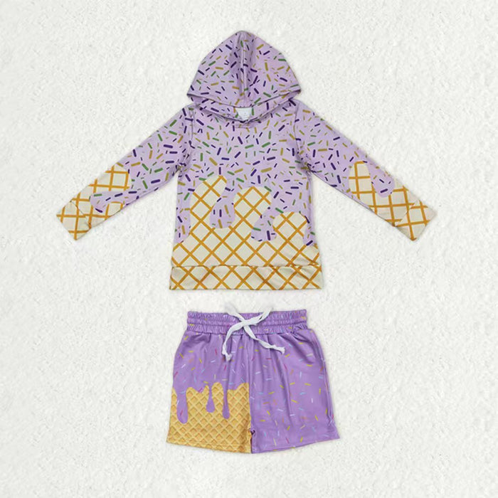 Sibling Baby Kids Mardigras Sprinkles Drip Hoodies Skirt Shorts Team Clothes Sets