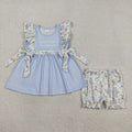 Sibling Baby Thank Heaven For Little Girls Tunic Ruffle Shorts Clothes Set Rompers