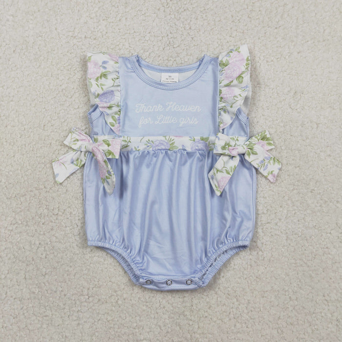 Sibling Baby Thank Heaven For Little Girls Tunic Ruffle Shorts Clothes Set Rompers