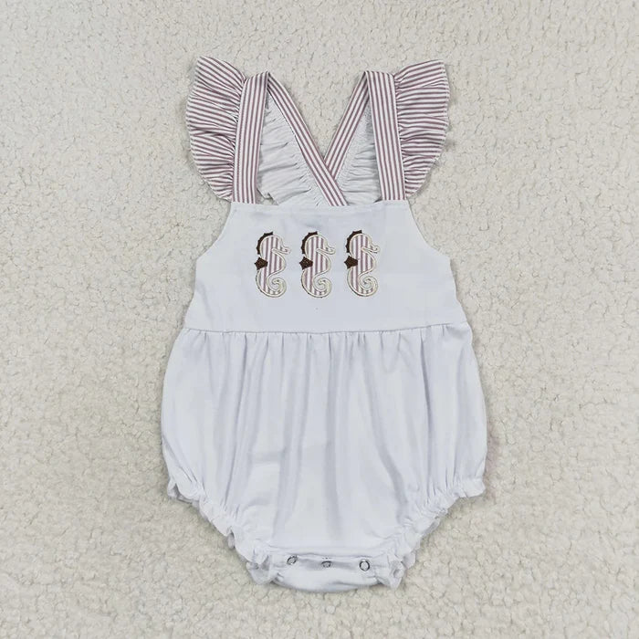 Sibling Boys Baby Girls Sea Horse Rompers Clothes Suits