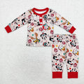 Sibling Girls Baby Boys Christmas Cartoon Deer Rompers Pajamas