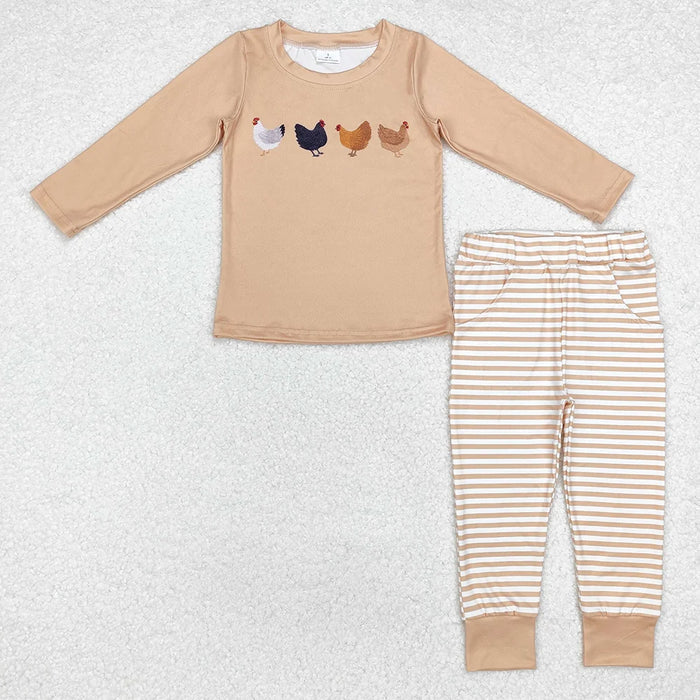 Sibling Girls Boys Chciken Farm Outfit