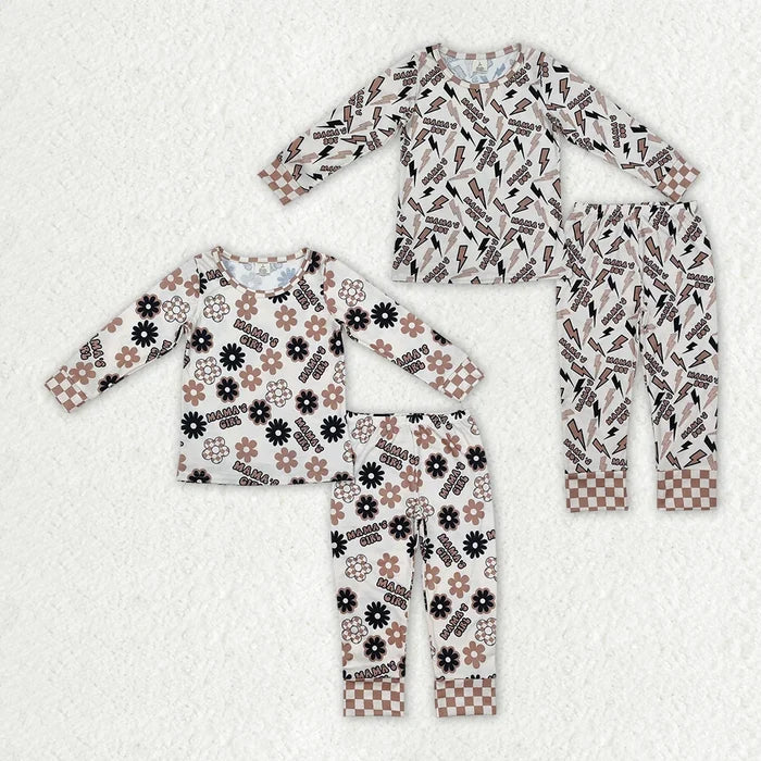Sibling  Mama's Girl Boy Long Sleeve Pajama Set