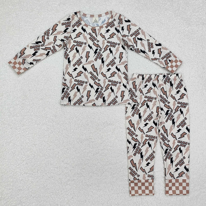 Sibling  Mama's Girl Boy Long Sleeve Pajama Set