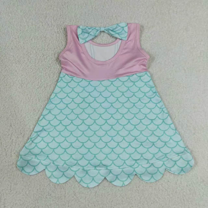 Sibling Toddler Girls Princess Character Sleeveless Dress Scalloped Hem