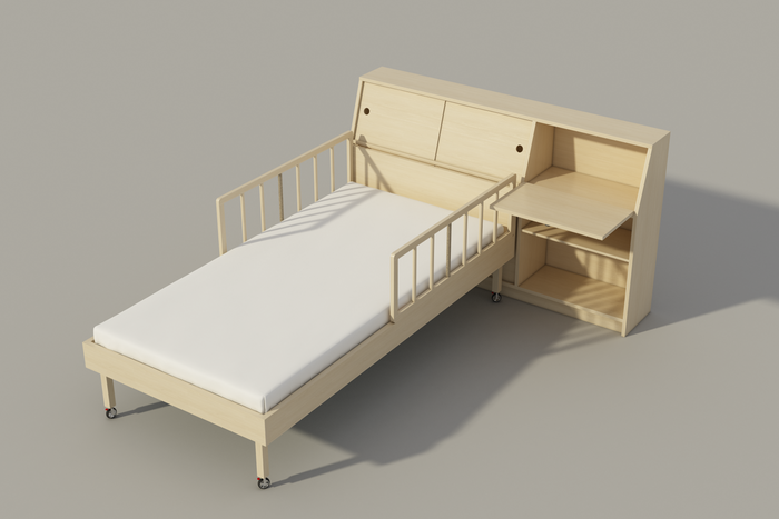 Single Bed Storage Headboard DIY Plans - Night Stand Chest Bookcase Storage Shelf