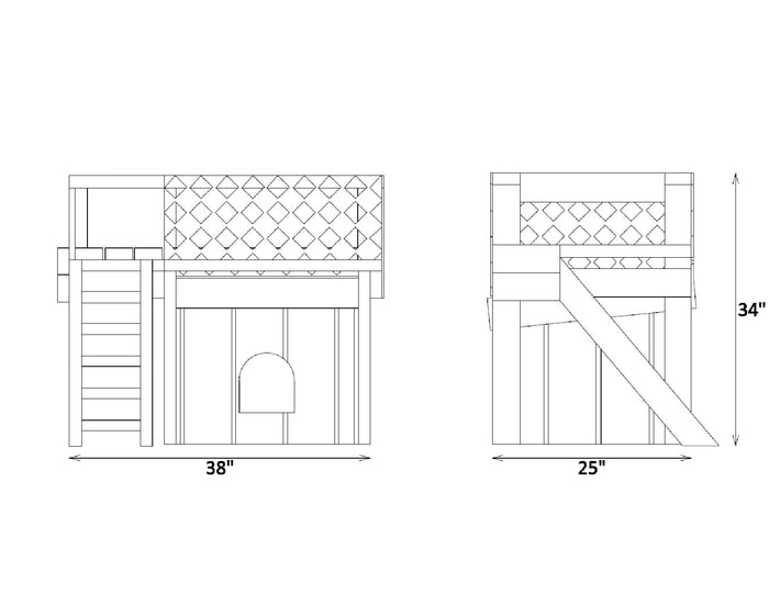 Small DIY Dog House Plans with Roof Deck Outdoor Wooden Kennel Pet Home Shelter