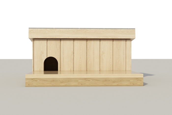 Small Outdoor Dog House With Patio DIY Plans - A Simple Dog House Puppy Shelter Pet Kennel