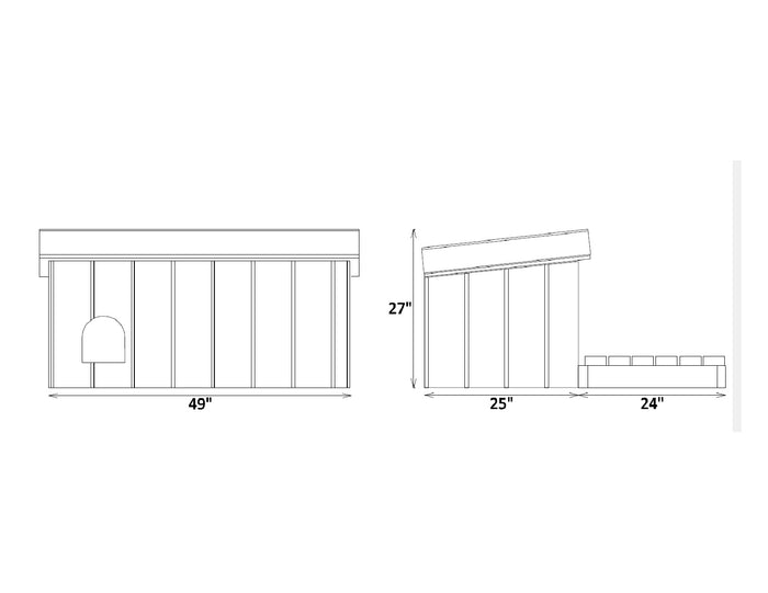 Small Outdoor Dog House With Patio DIY Plans - A Simple Dog House Puppy Shelter Pet Kennel