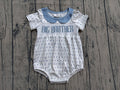 SR3890  Preorder Big Brother Dots Print Baby Boys Doll Collar Romper