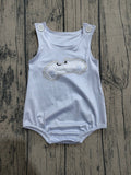 SR4013  Preorder Car Dots Print Baby Boys Sleeveless Romper