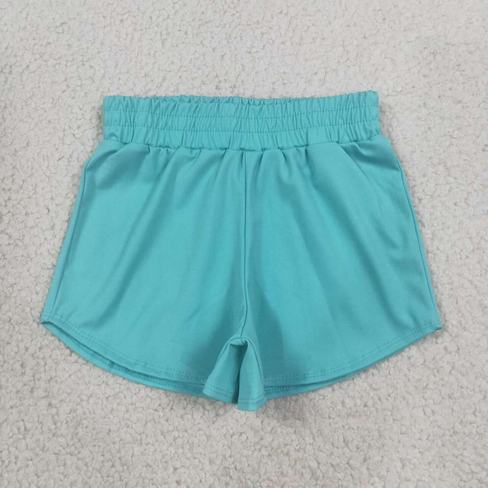 SS0904 Blue Color Girls Active Bottom Yoga Shorts