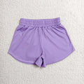 SS0905 Purple Active Kids Girls Bottom Shorts