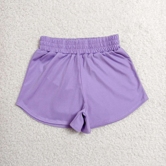SS0905 Purple Active Kids Girls Bottom Shorts