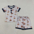 Summer Baby Girls Western Rodeo Shorts Outfit For July 4th