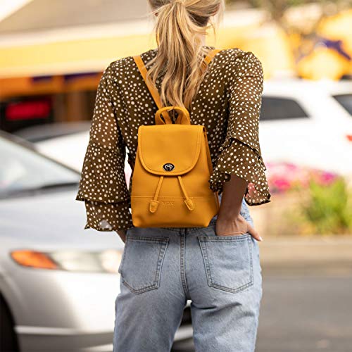 Susu - Nicole Yellow Leather Backpack