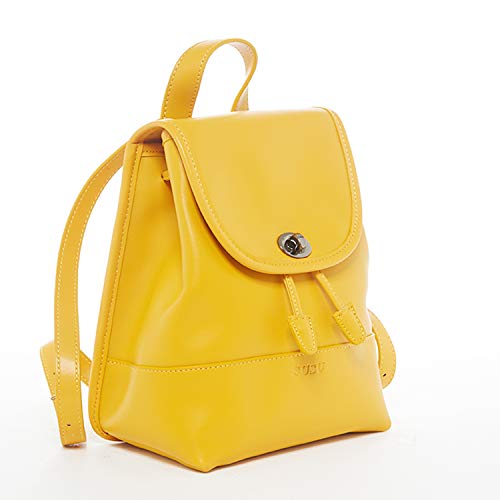 Susu - Nicole Yellow Leather Backpack