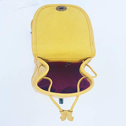 Susu - Nicole Yellow Leather Backpack