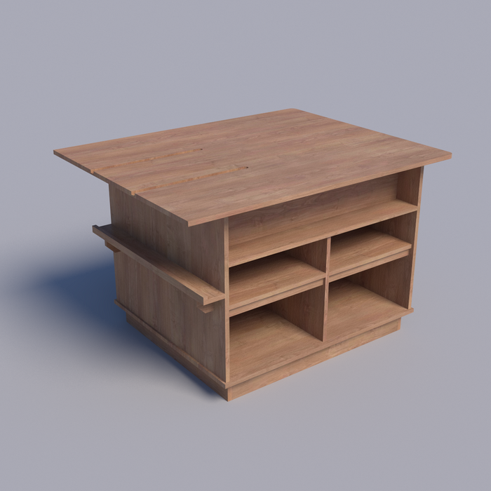 Tablesaw Outfeed Table Cabinet - DIY Plans - Table Saw With Storage Woodworking Equipment