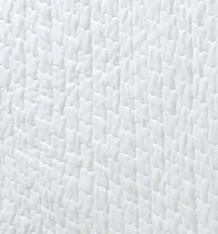Tailored Bed Skirt White Quilted Matelasse Scalloped Cotton Dust Ruffle 16" Drop