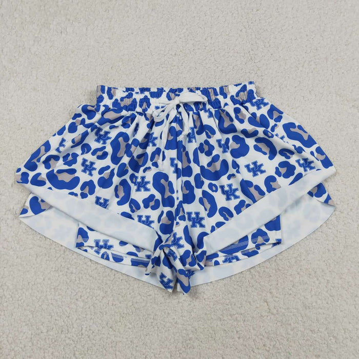 Teams Kentucky Leopard Print Woman Summer Bottom Yoga Flutter Shorts