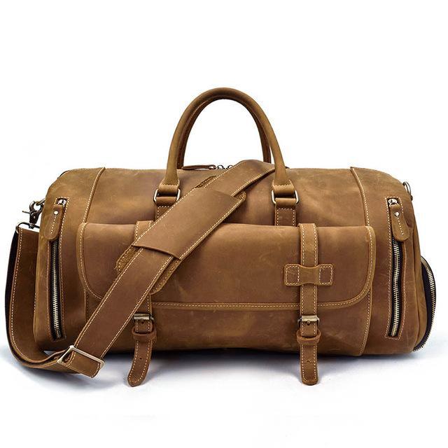 The Bard Weekender | Handmade Leather Duffle Bag by Steel Horse Leather