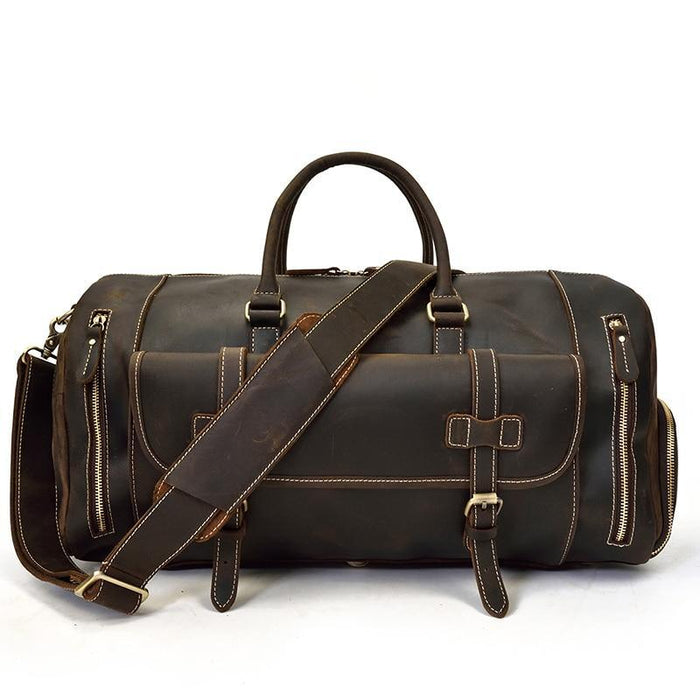 The Bard Weekender | Handmade Leather Duffle Bag by Steel Horse Leather