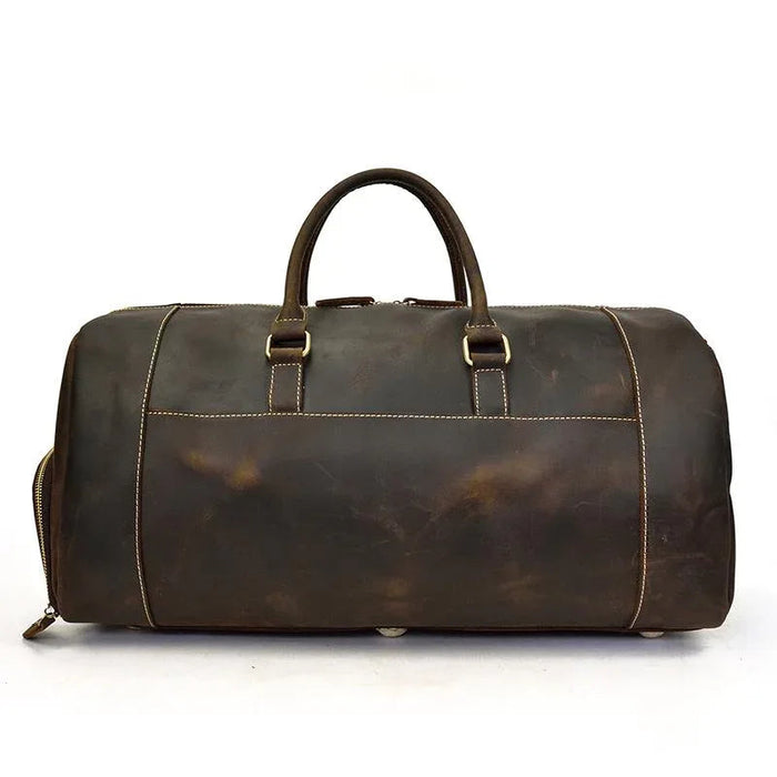 The Bard Weekender | Handmade Leather Duffle Bag by Steel Horse Leather