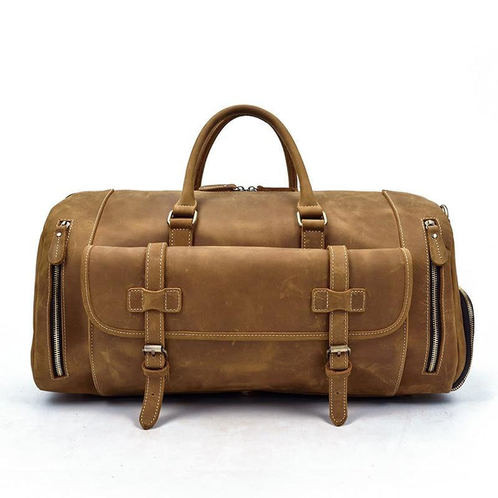 The Bard Weekender | Handmade Leather Duffle Bag by Steel Horse Leather