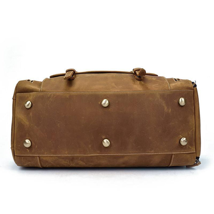 The Bard Weekender | Handmade Leather Duffle Bag by Steel Horse Leather
