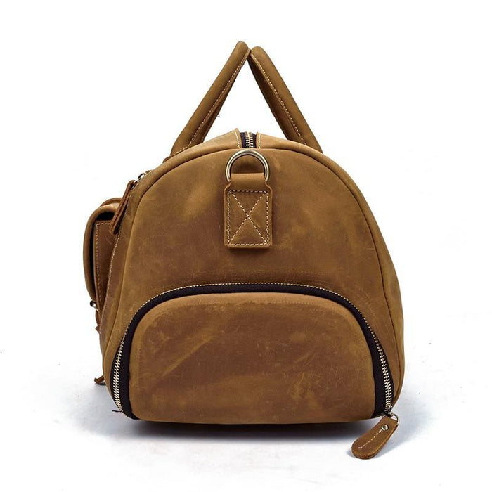 The Bard Weekender | Handmade Leather Duffle Bag by Steel Horse Leather