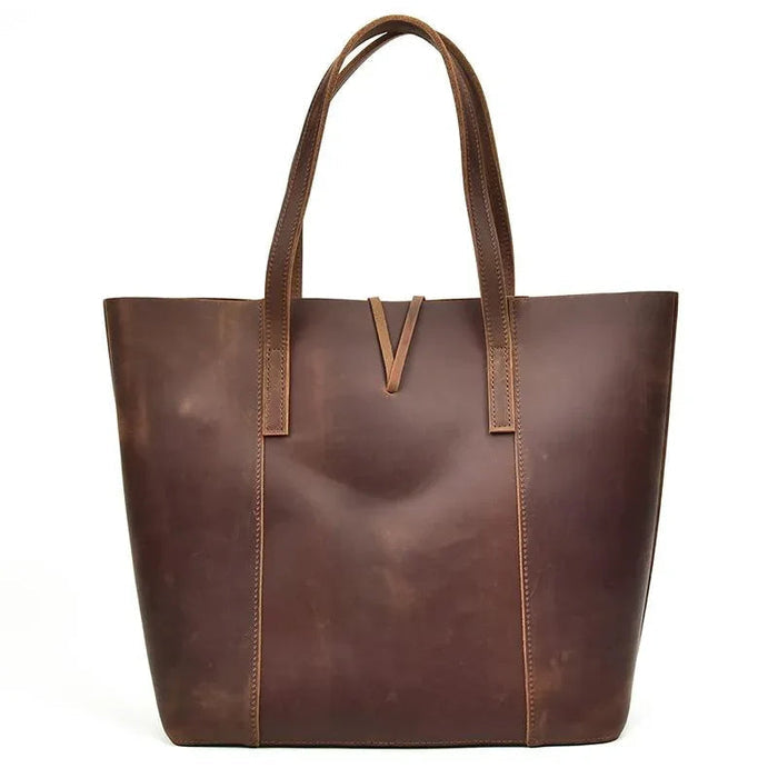 The Taavi Tote | Handcrafted Leather Tote Bag by Steel Horse Leather