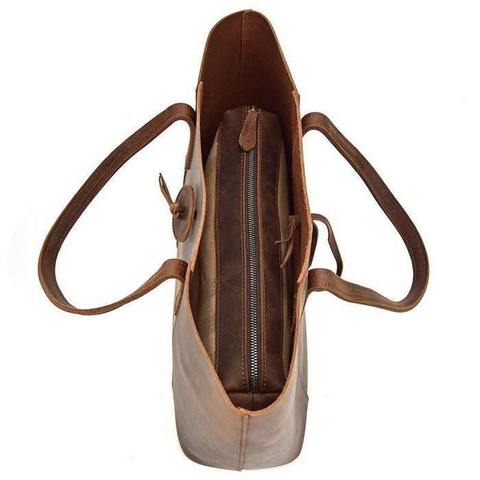 The Taavi Tote | Handcrafted Leather Tote Bag by Steel Horse Leather