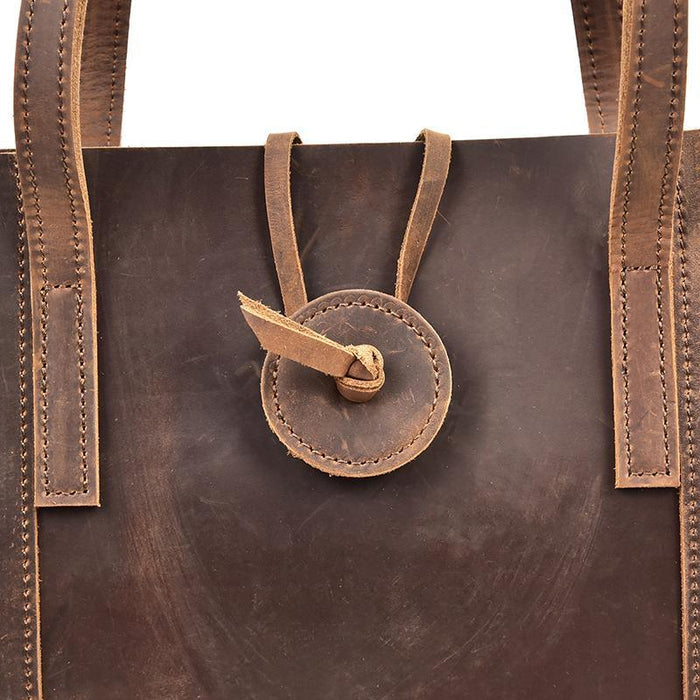The Taavi Tote | Handcrafted Leather Tote Bag by Steel Horse Leather