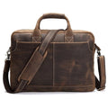 The Welch Briefcase | Vintage Leather Messenger Bag by Steel Horse Leather