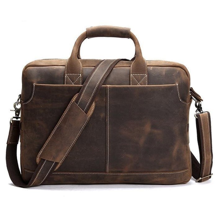 The Welch Briefcase | Vintage Leather Messenger Bag by Steel Horse Leather