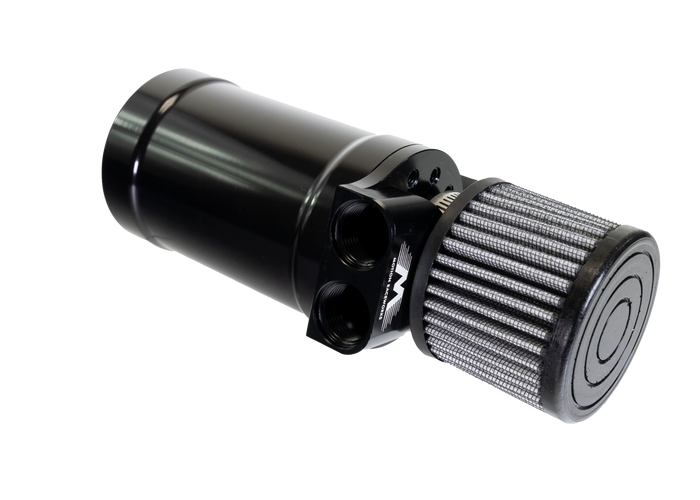 Top Loader Billet Internally Baffled Oil Catch Can (Dual 10AN Port) - Motion Raceworks