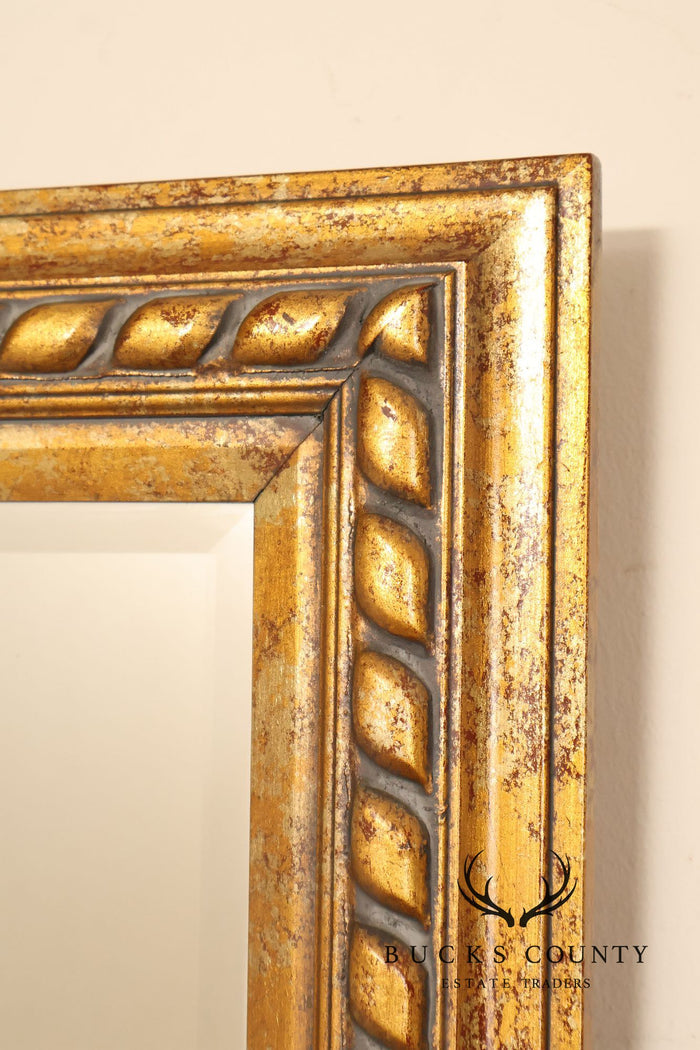 Traditional Giltwood Beveled Rectangular Wall Mirror