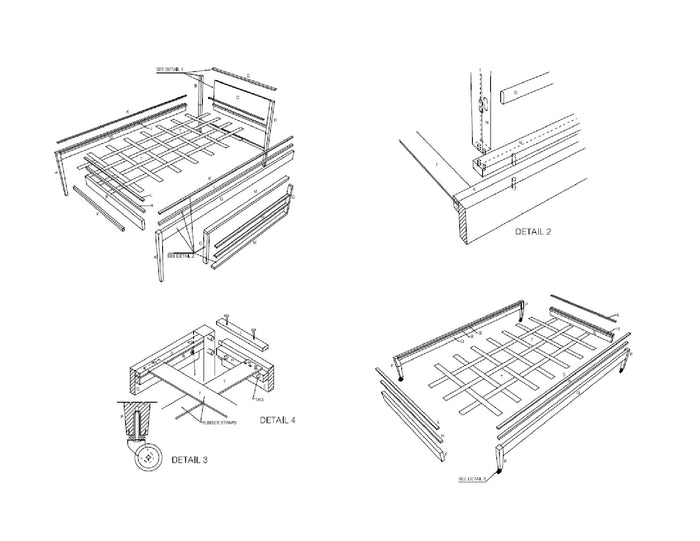 Trundle Bed DIY Plans - Day Beds - Daybed Roll Away Guest Bed Sleeper Furniture