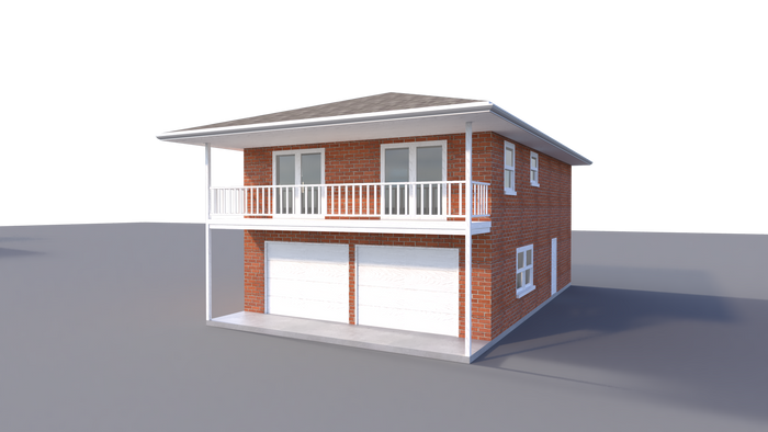 Two Car Garage Apartment DIY Plans 2 Bedroom Coach Carriage House Home Building