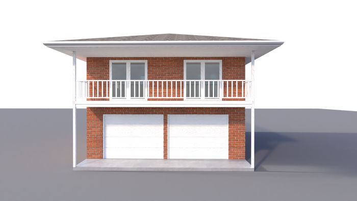 Two Car Garage Apartment DIY Plans 2 Bedroom Coach Carriage House Home Building