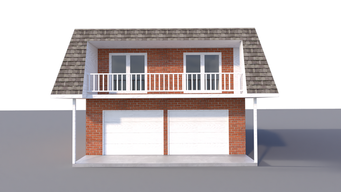 Two Car Garage Apartment DIY Plans 2 Bedroom Coach Carriage House Home Building